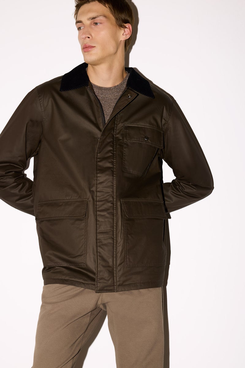 DeFacto Brown Man Relax Fit Puffer Jacket Casual - Image 3